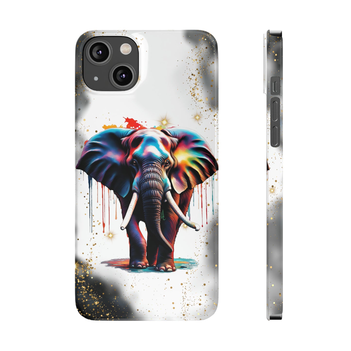 Glitter Elephant Slim Phone Case