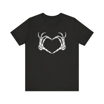 Skeleton Hands Heart Short Sleeve Tee