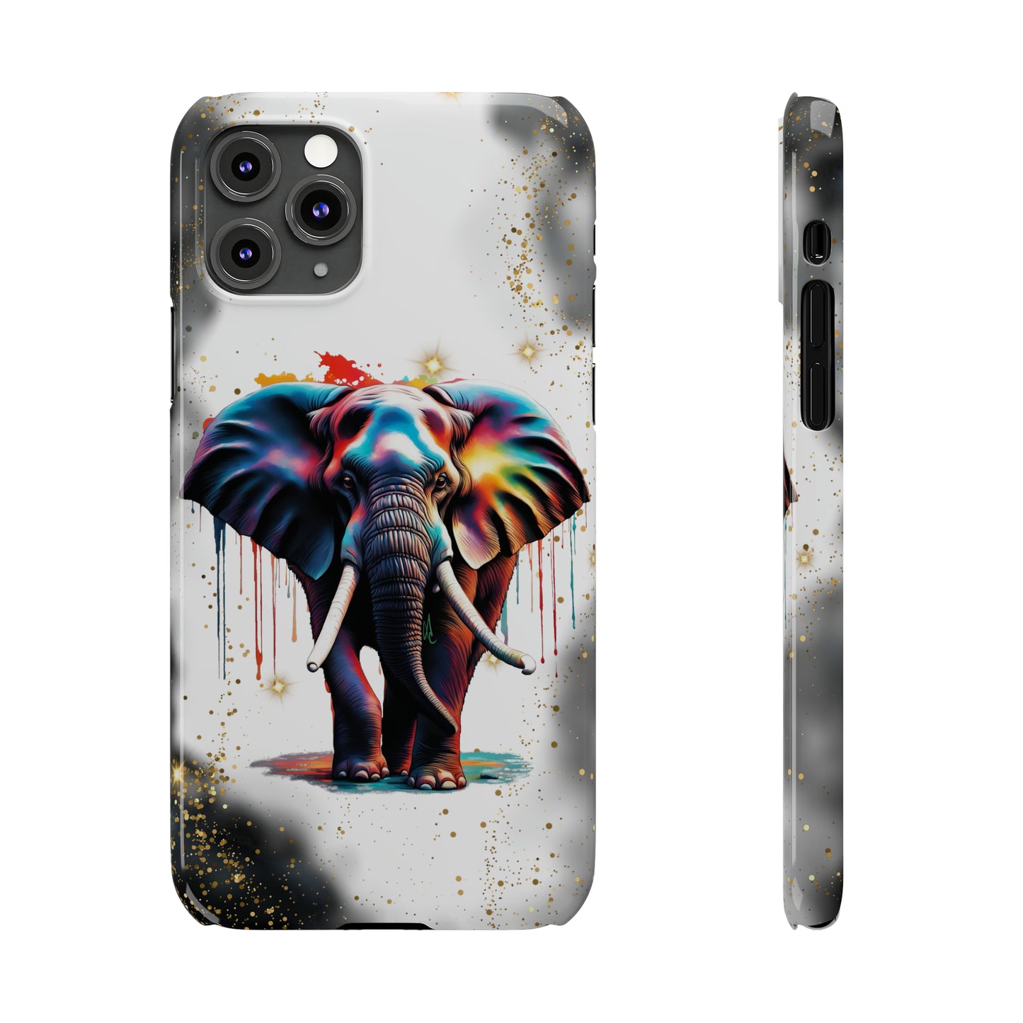 Glitter Elephant Slim Phone Case