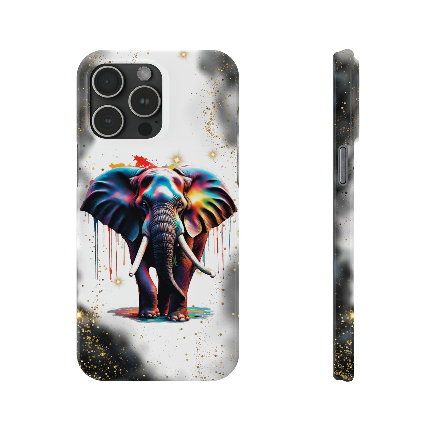 Glitter Elephant Slim Phone Case