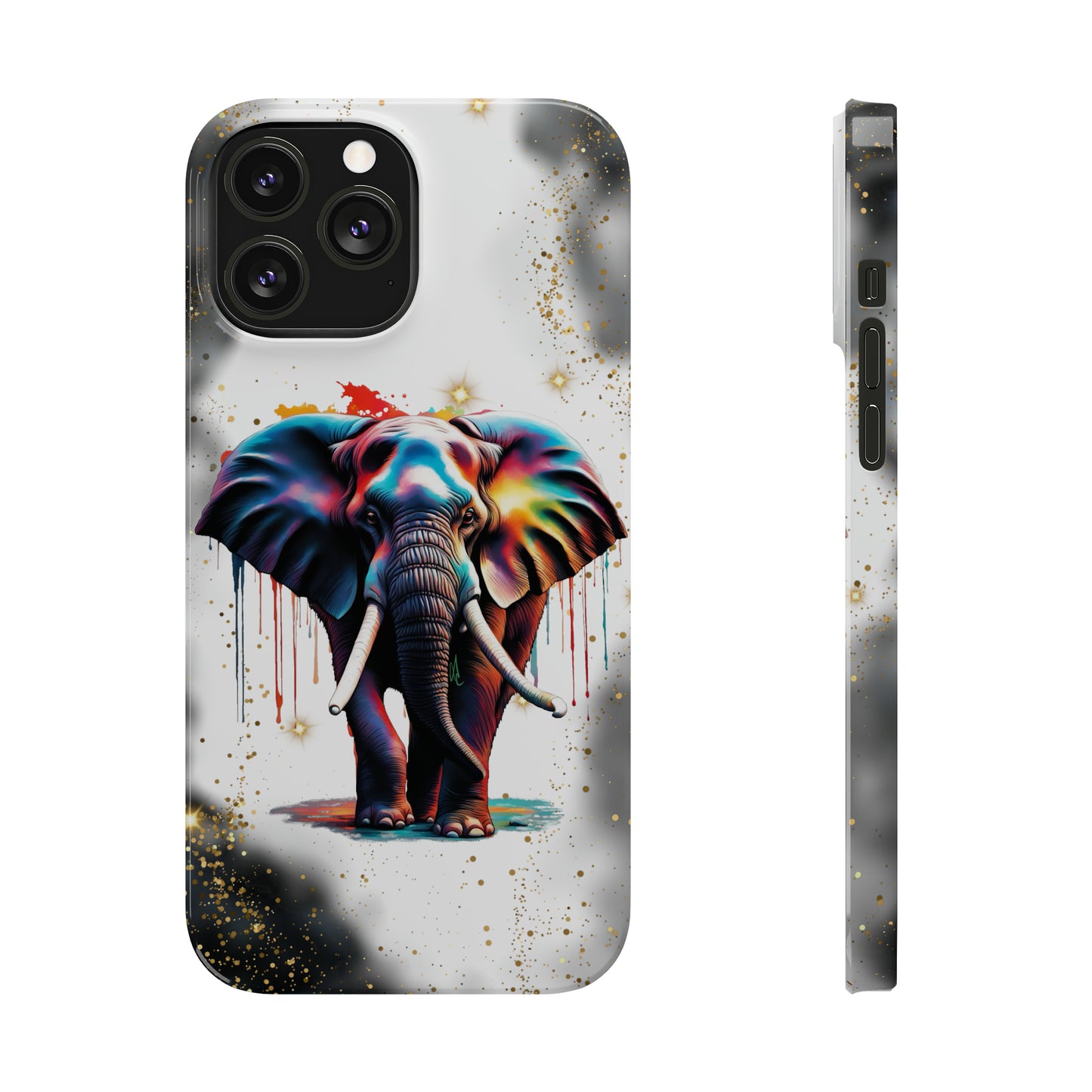 Glitter Elephant Slim Phone Case