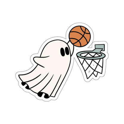 Ghost Basketball Kiss-Cut Sticker