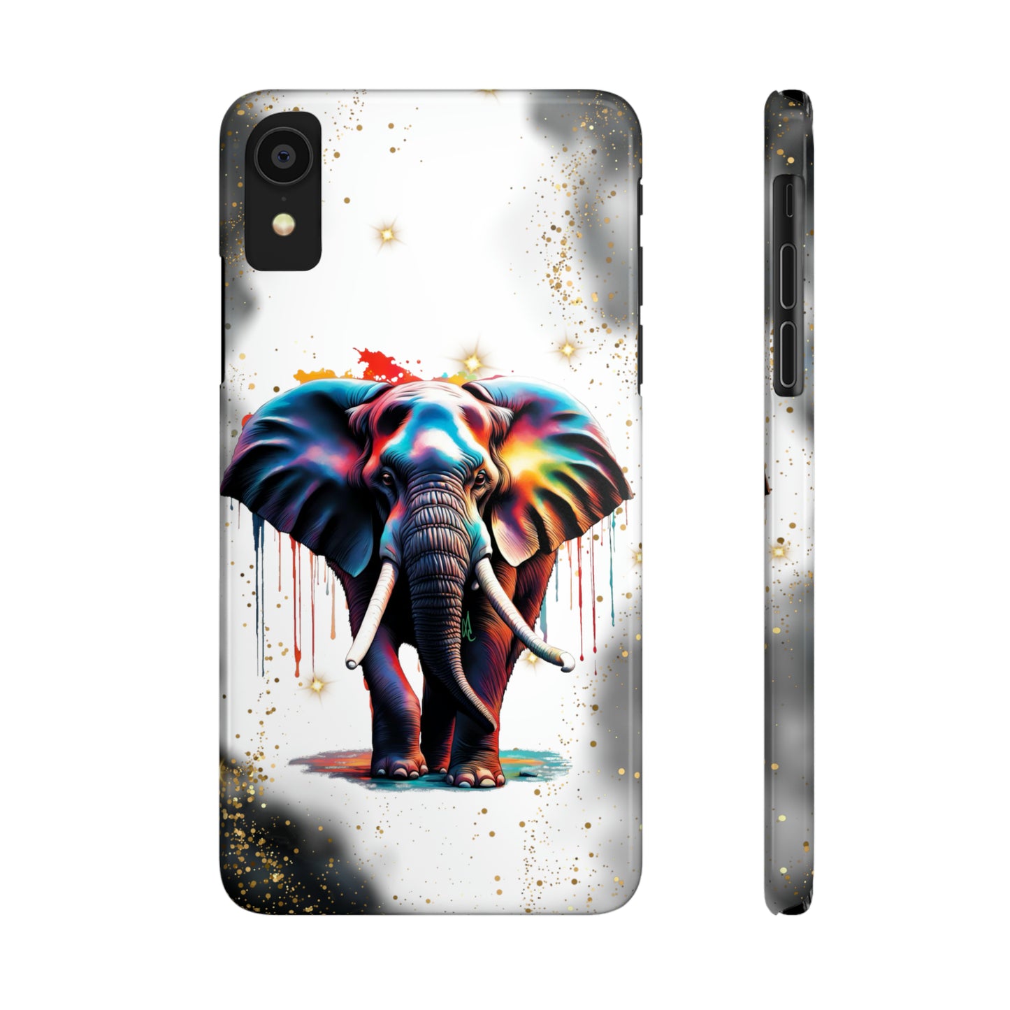 Glitter Elephant Slim Phone Case