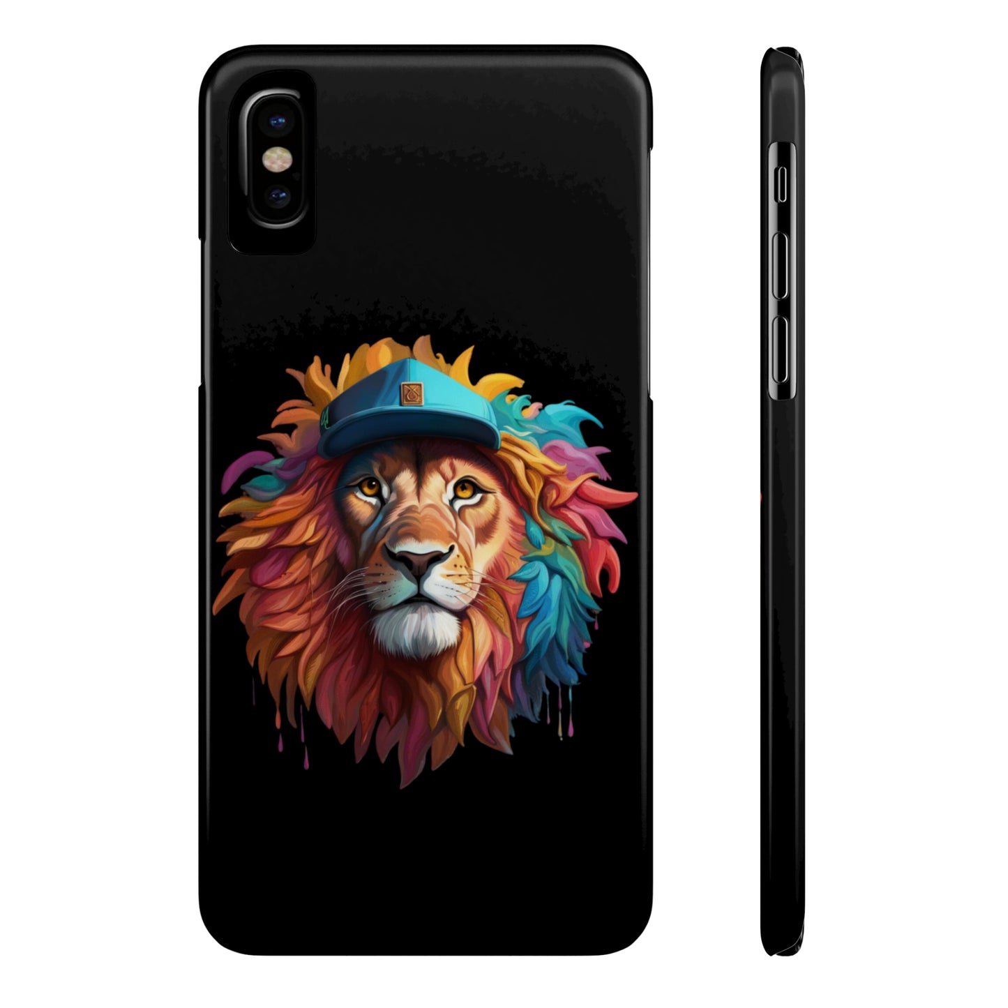 Bright Color Splash Majestic Lion Slim Phone Case