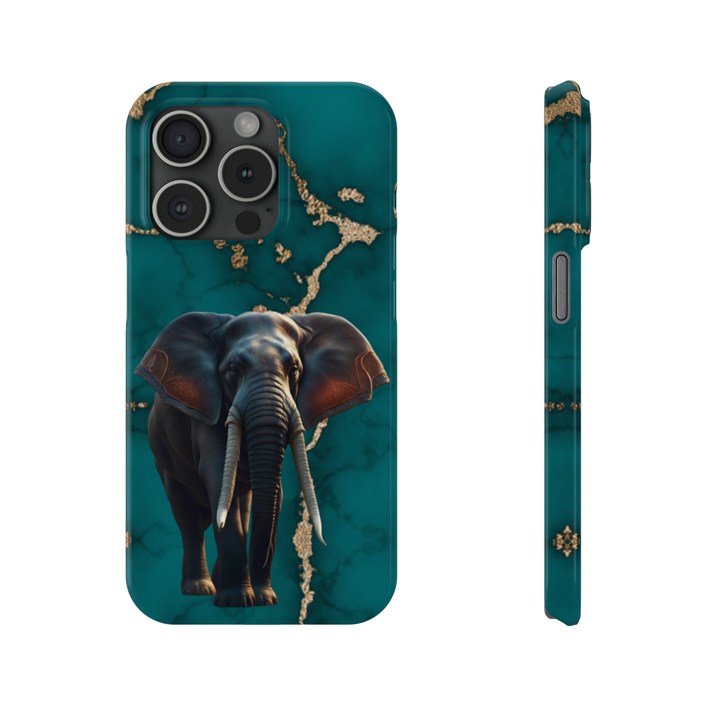 Marble Elephant Slim Phone Case