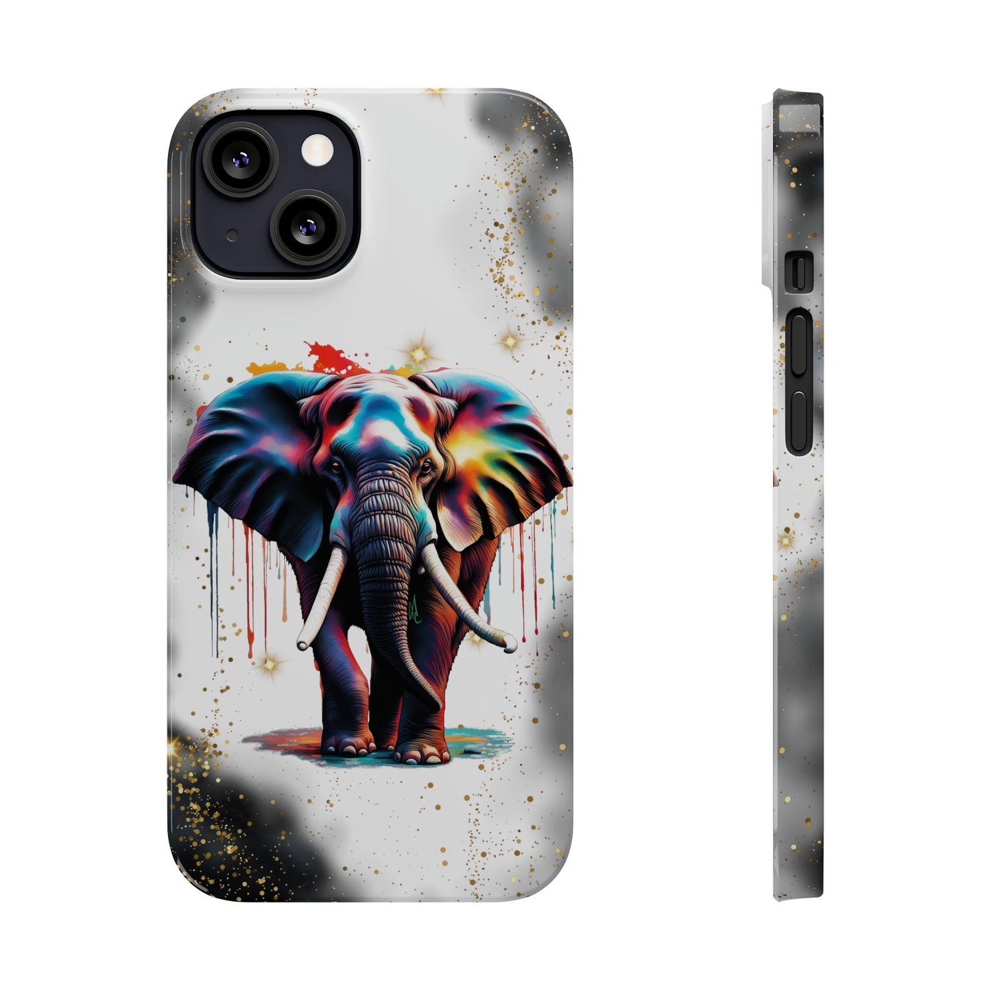 Glitter Elephant Slim Phone Case