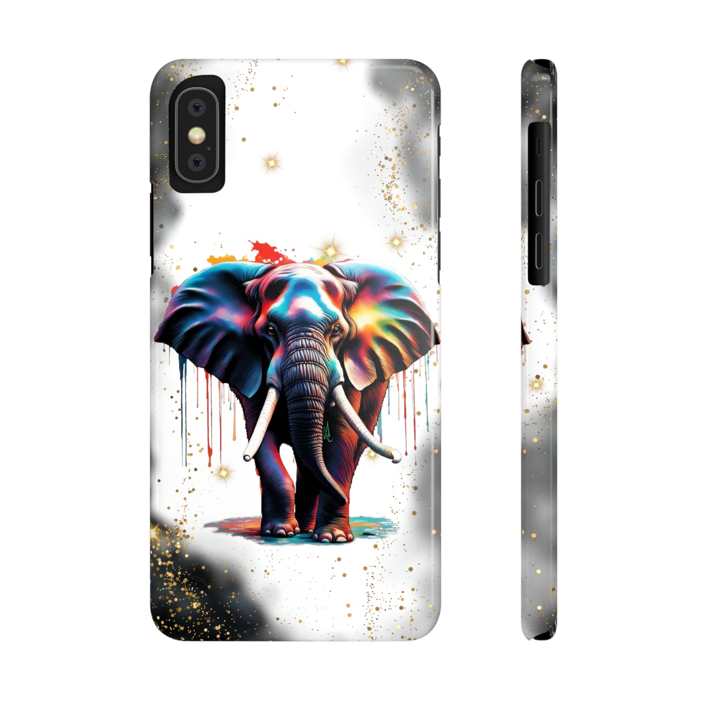 Glitter Elephant Slim Phone Case