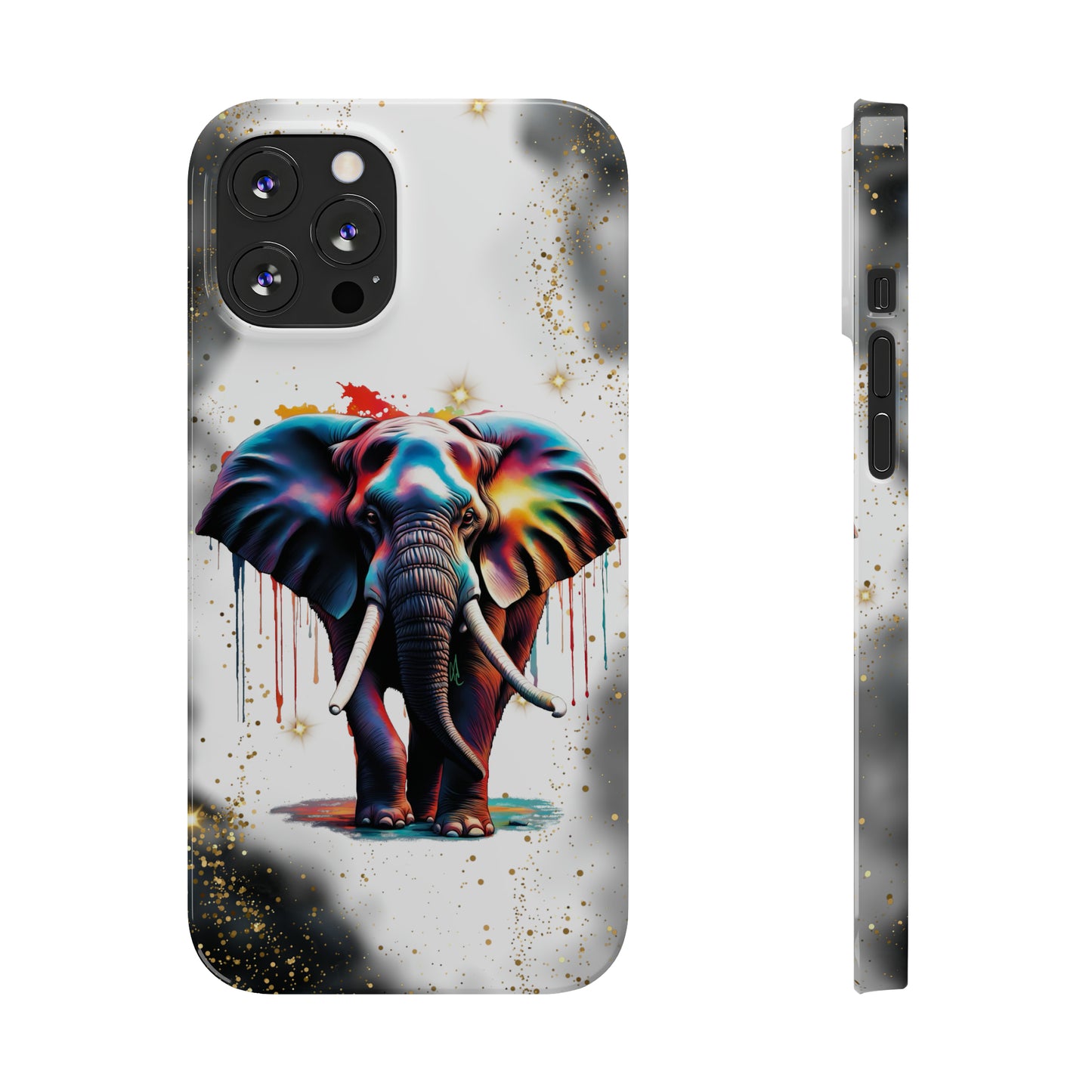 Glitter Elephant Slim Phone Case