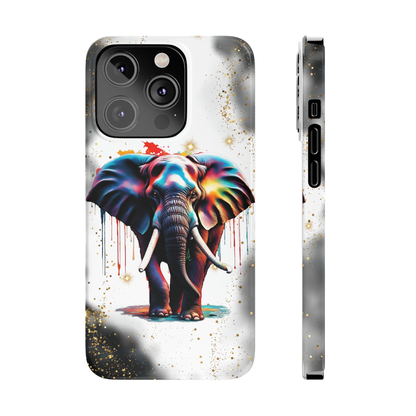 Glitter Elephant Slim Phone Case