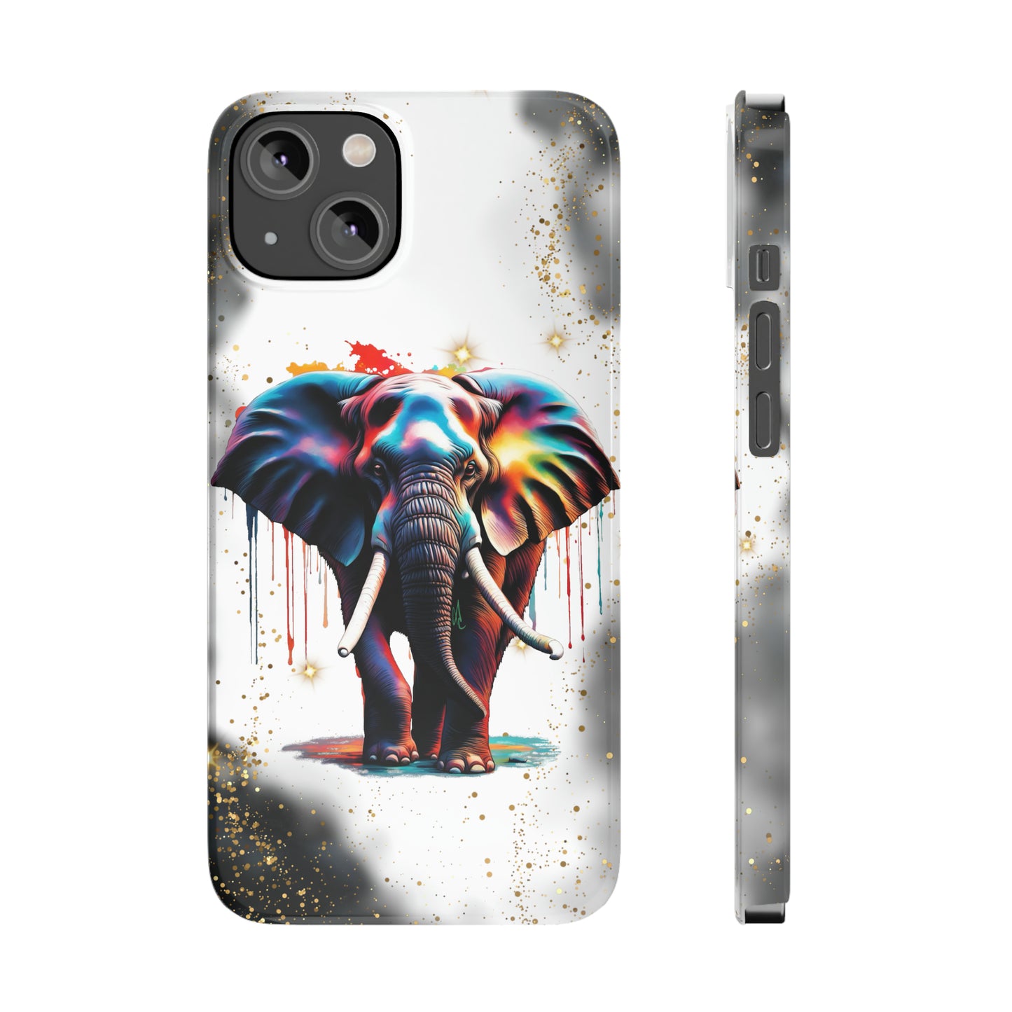 Glitter Elephant Slim Phone Case