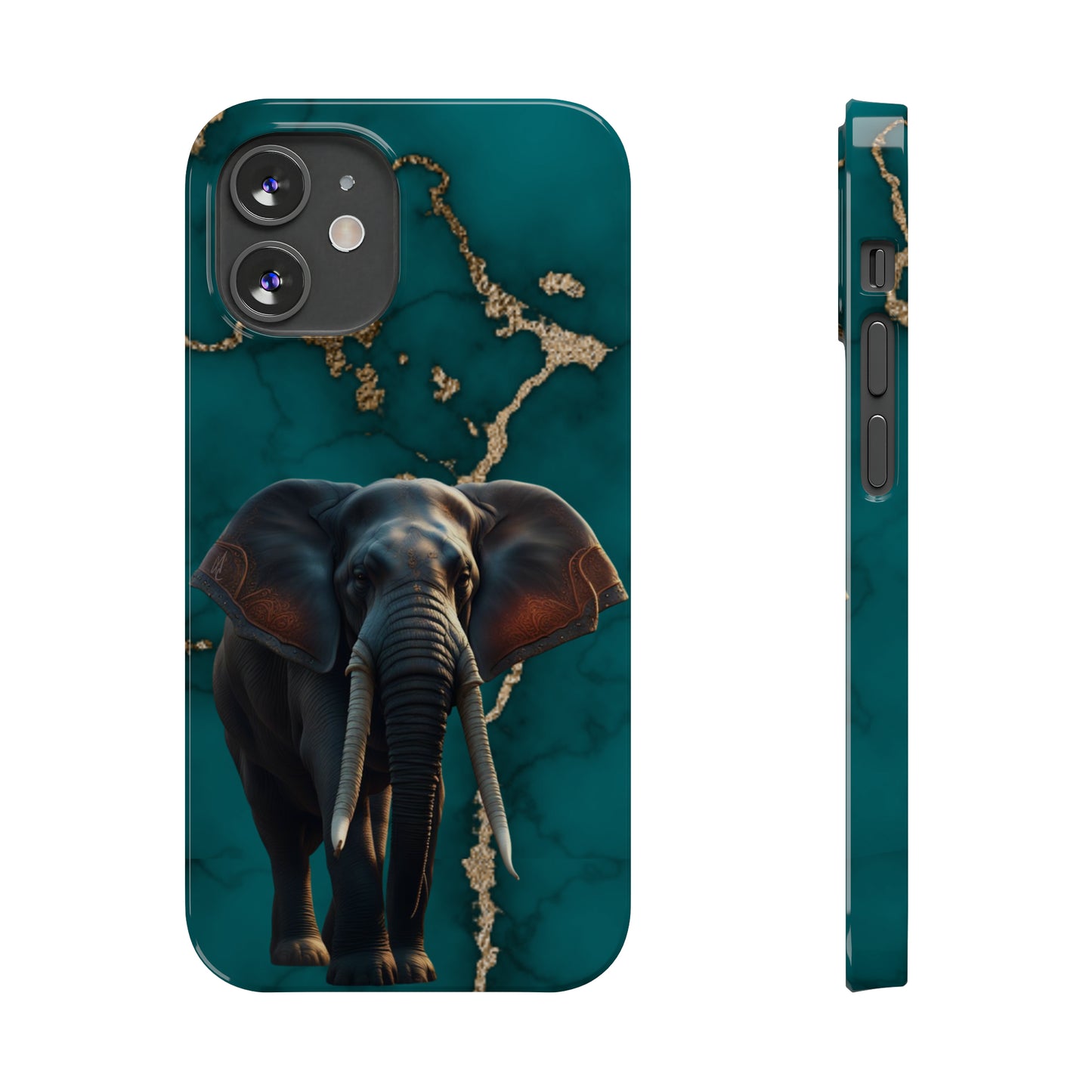 Marble Elephant Slim Phone Case