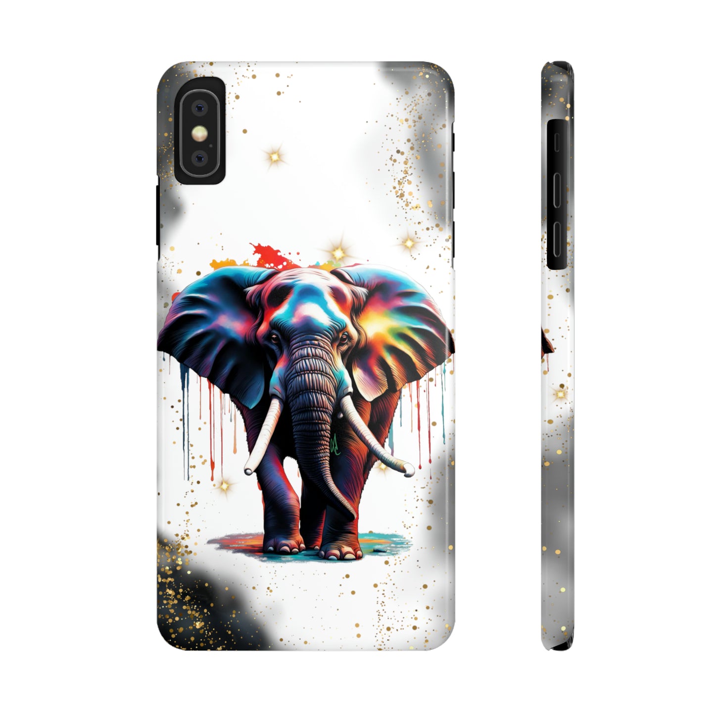 Glitter Elephant Slim Phone Case