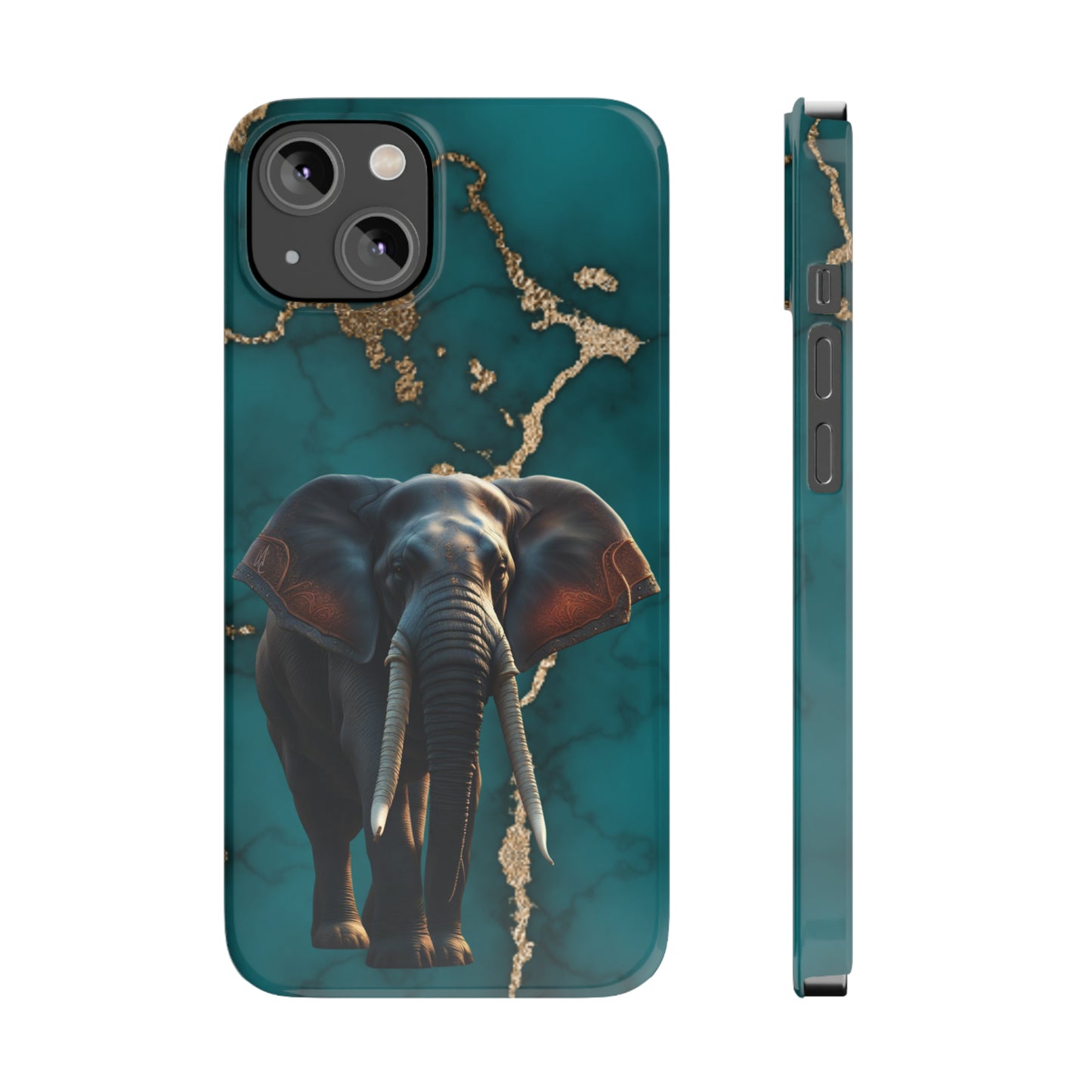 Marble Elephant Slim Phone Case