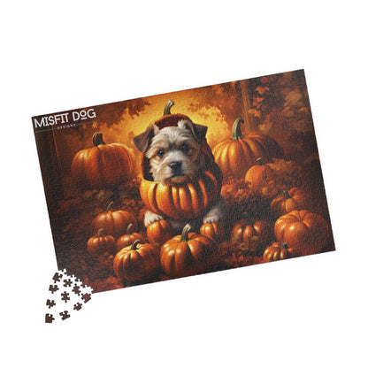 Limited Edition 1014 - Piece Pumpkin Puppy Puzzle