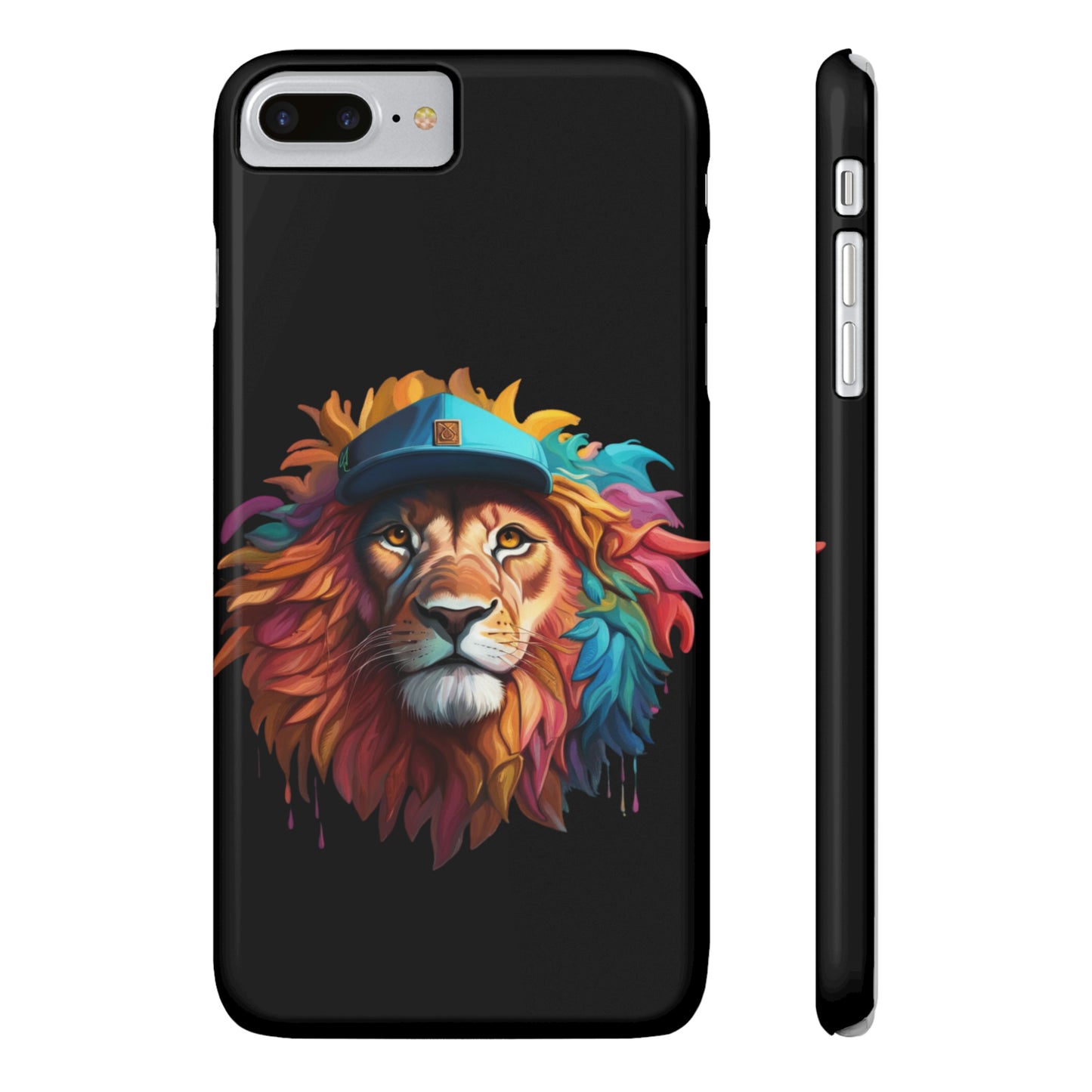 Bright Color Splash Majestic Lion Slim Phone Case