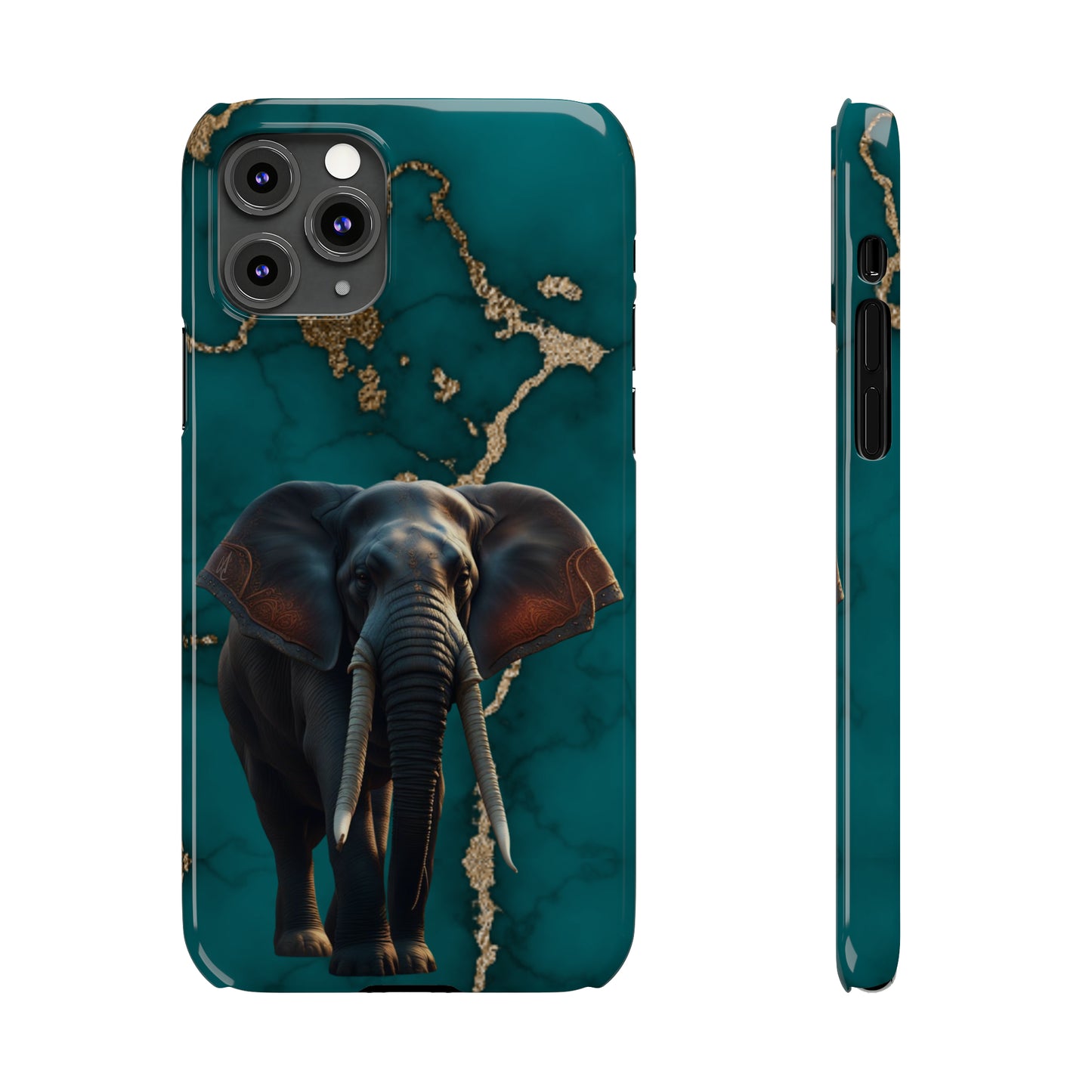 Marble Elephant Slim Phone Case