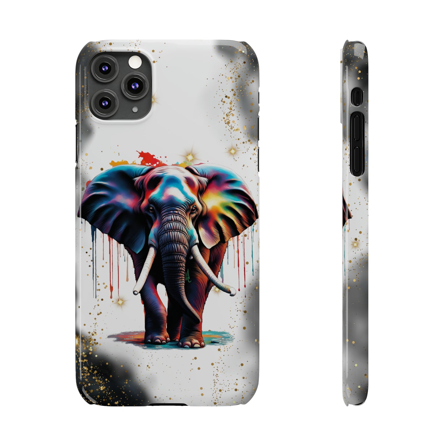 Glitter Elephant Slim Phone Case