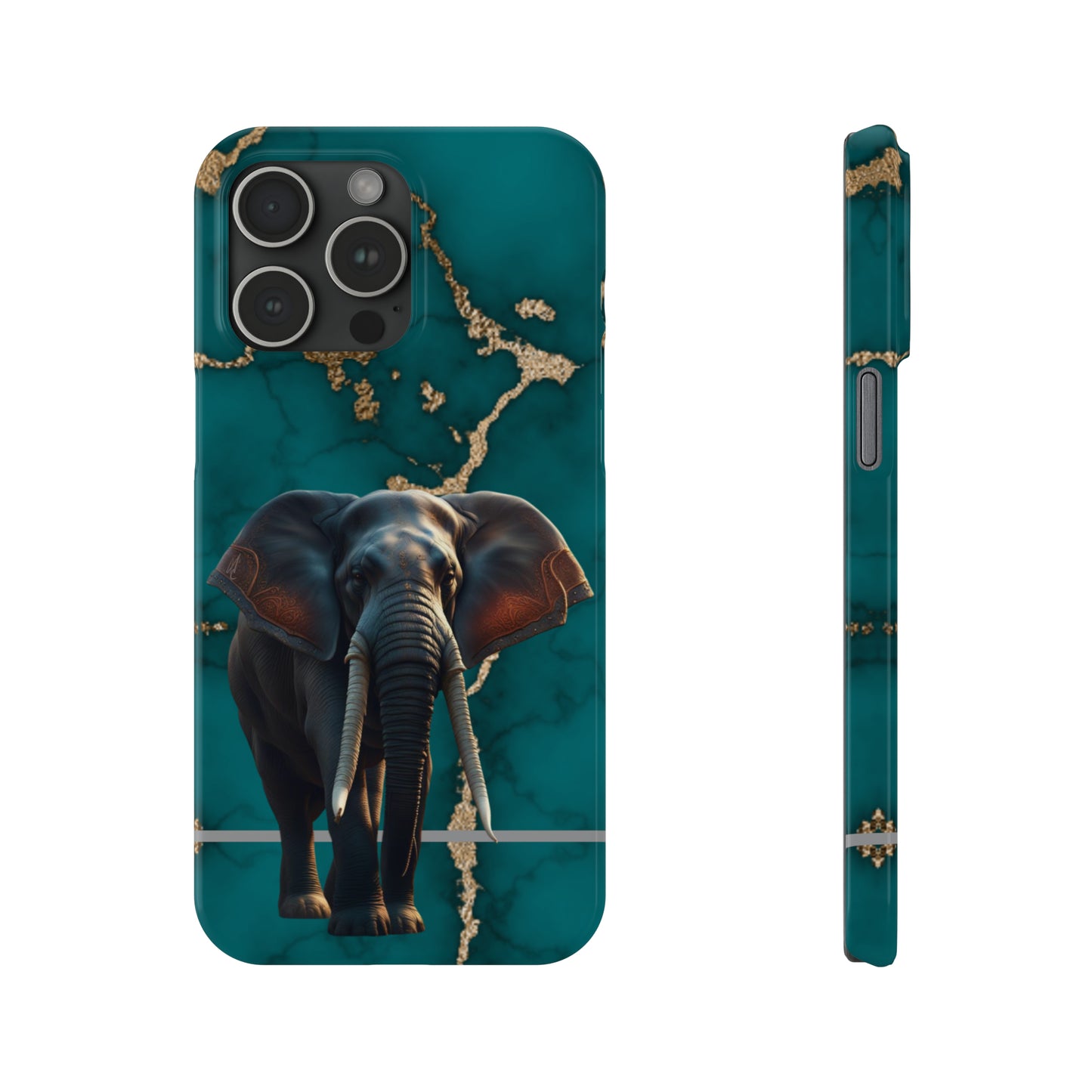 Marble Elephant Slim Phone Case