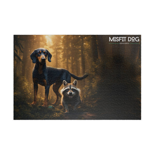 Coonhound & Raccoon Woods 1014-Piece Puzzle