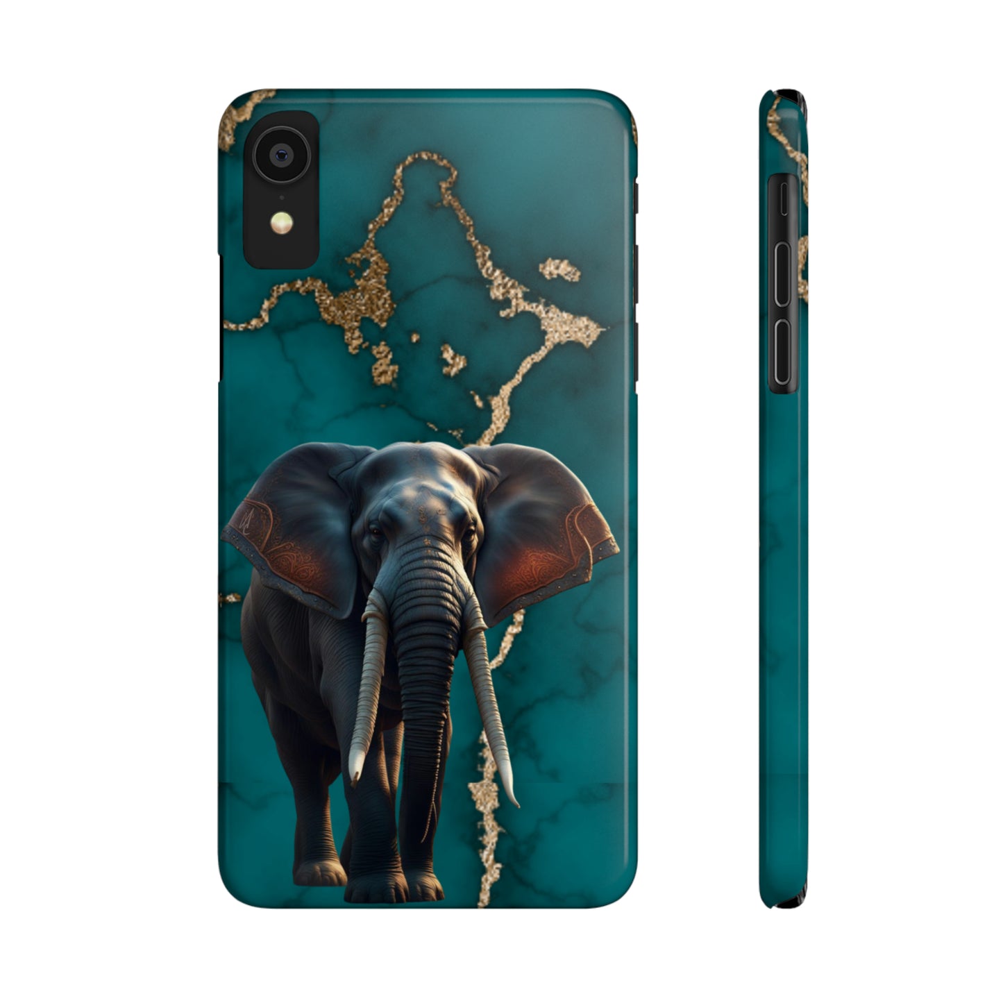 Marble Elephant Slim Phone Case