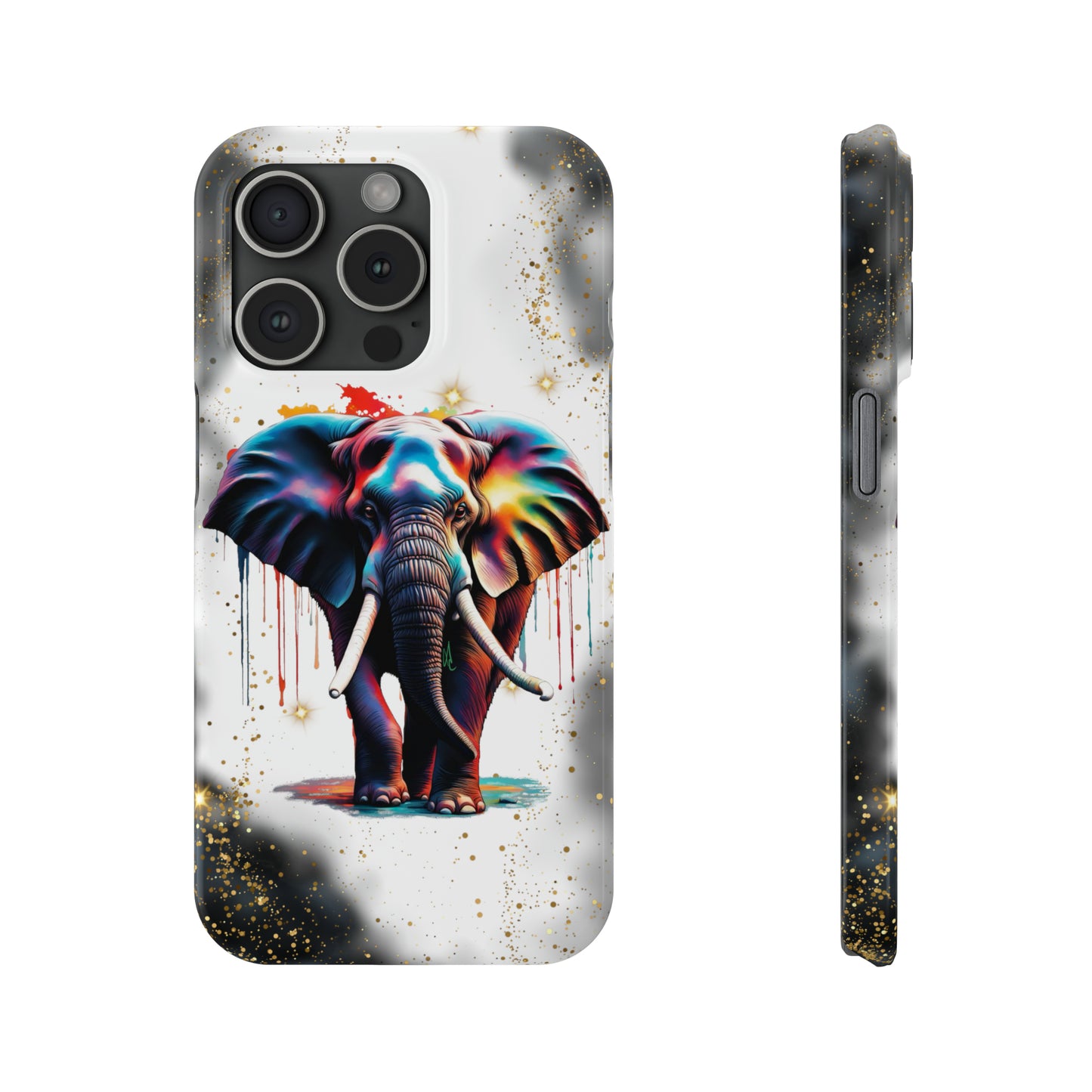 Glitter Elephant Slim Phone Case