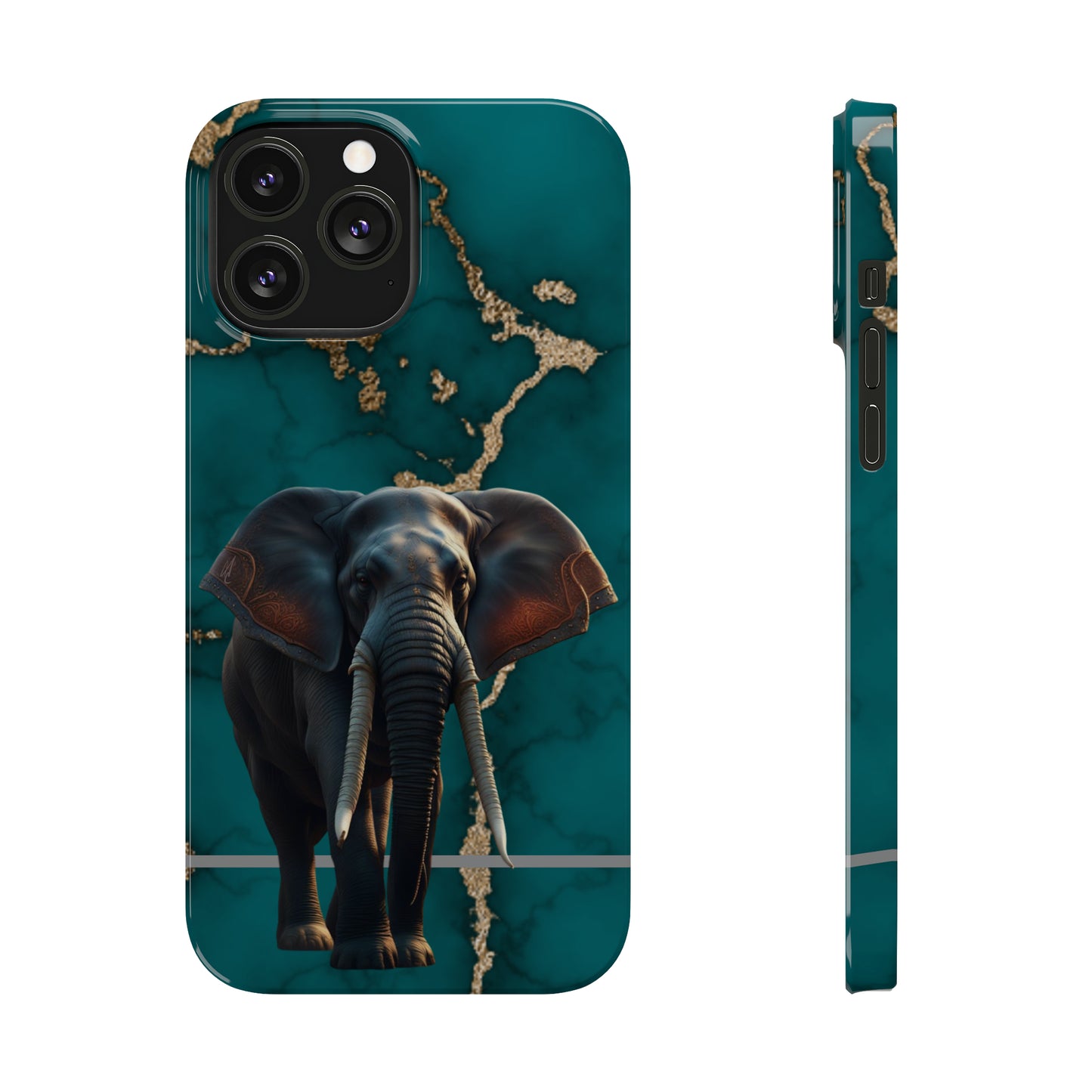 Marble Elephant Slim Phone Case