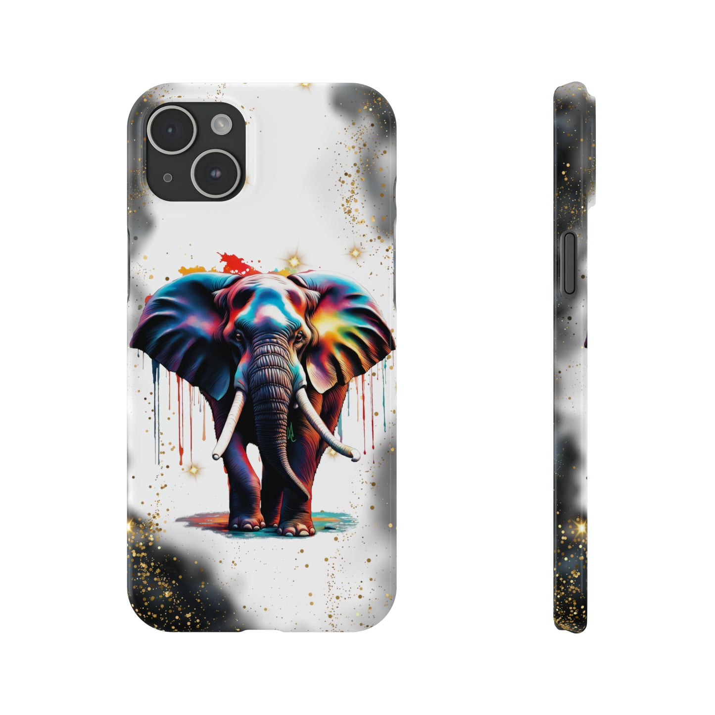 Glitter Elephant Slim Phone Case