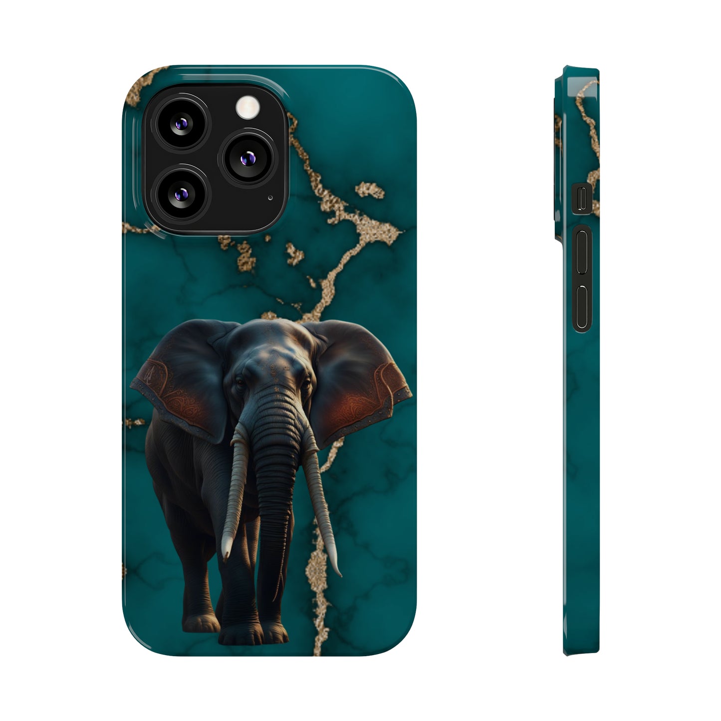 Marble Elephant Slim Phone Case