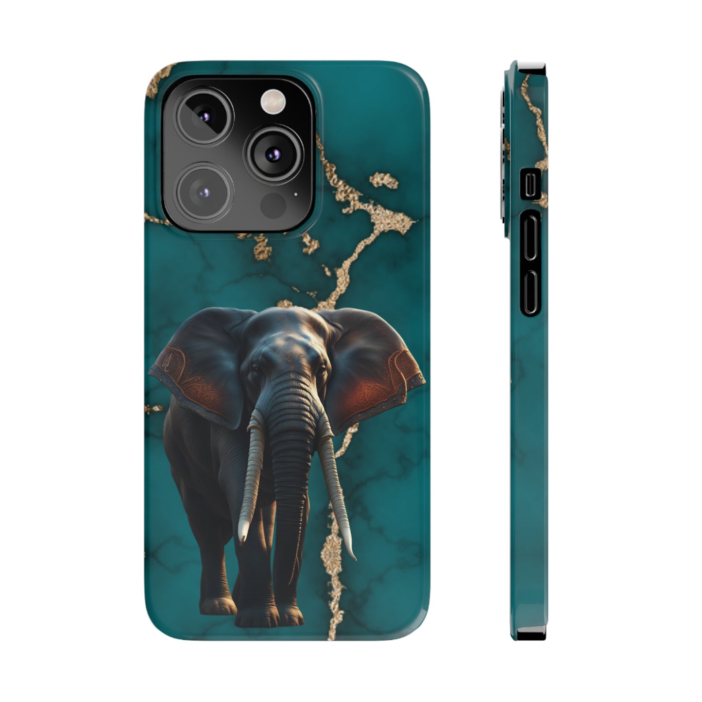 Marble Elephant Slim Phone Case