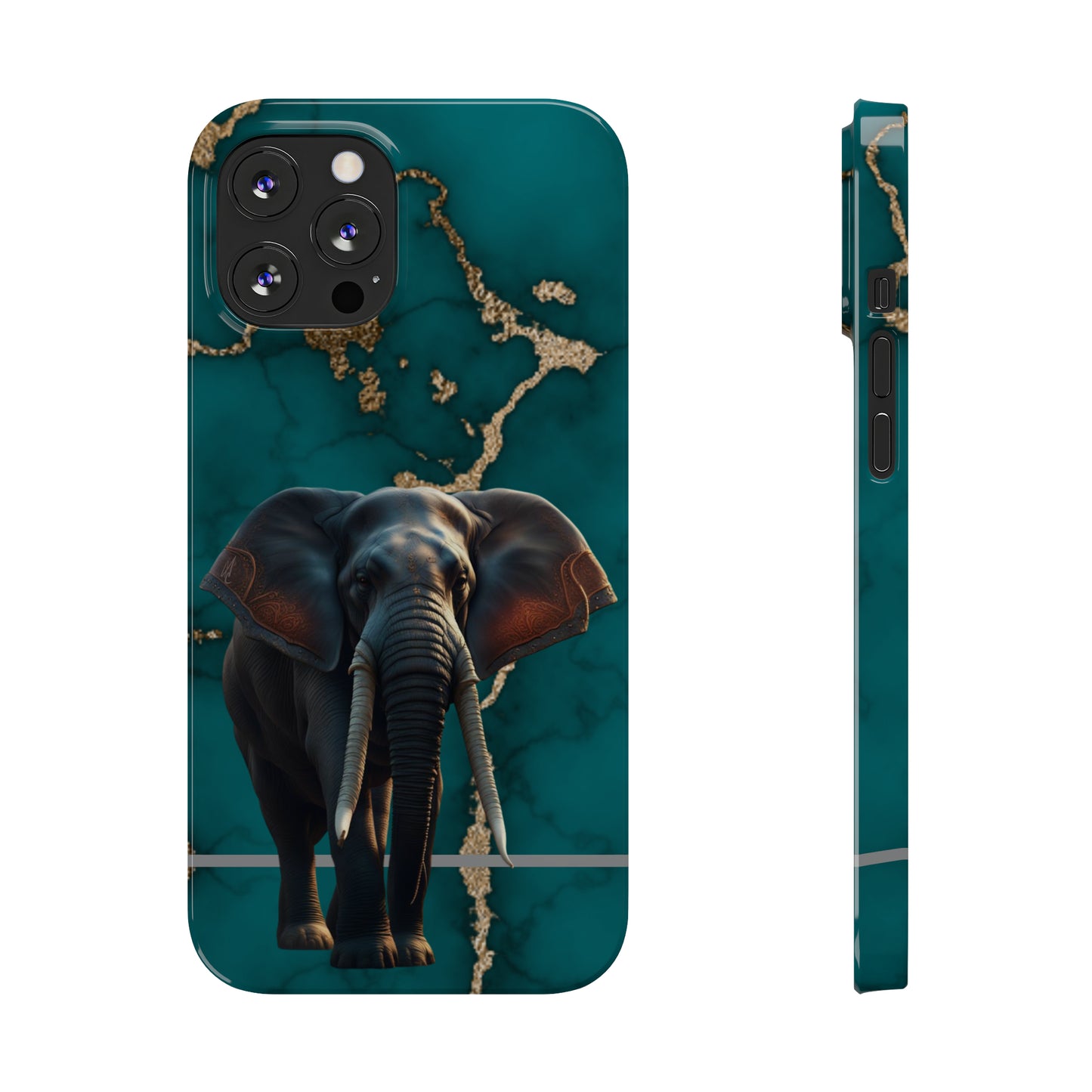 Marble Elephant Slim Phone Case