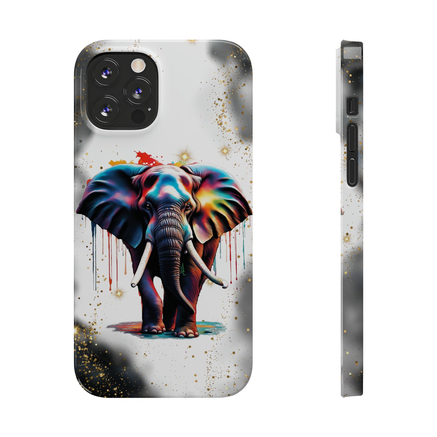 Glitter Elephant Slim Phone Case