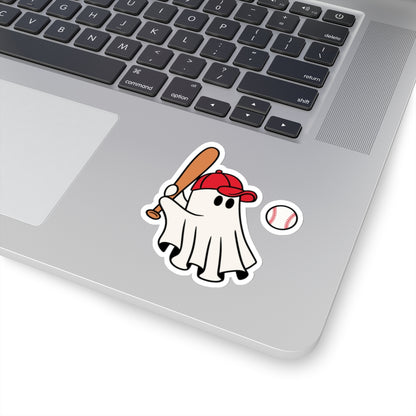 Ghost Baseball Kiss-Cut Sticker