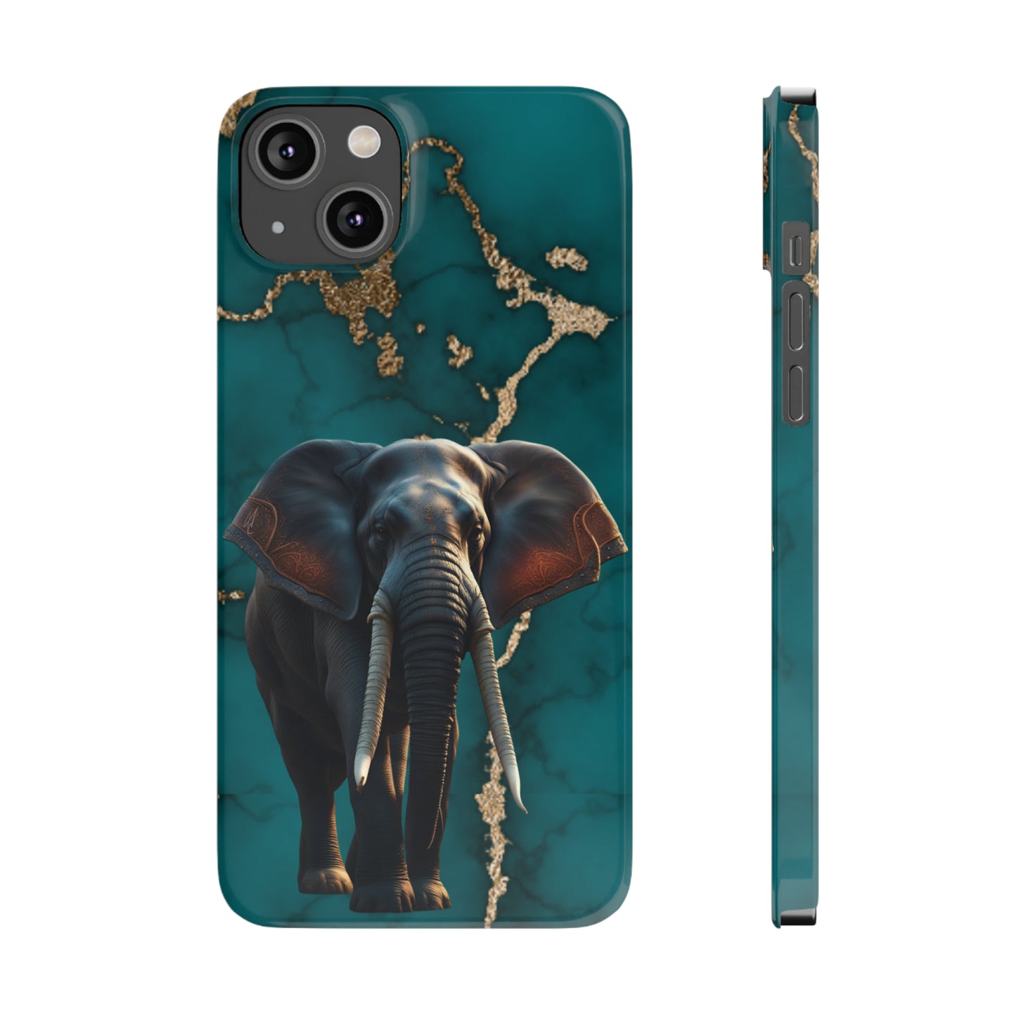 Marble Elephant Slim Phone Case