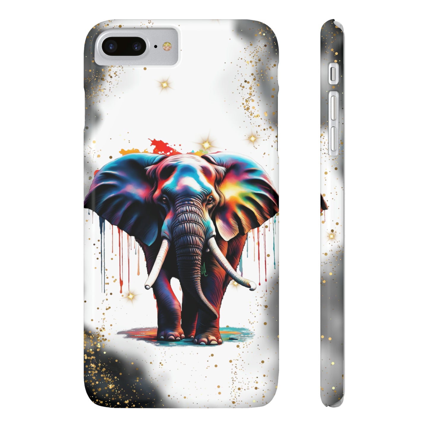 Glitter Elephant Slim Phone Case