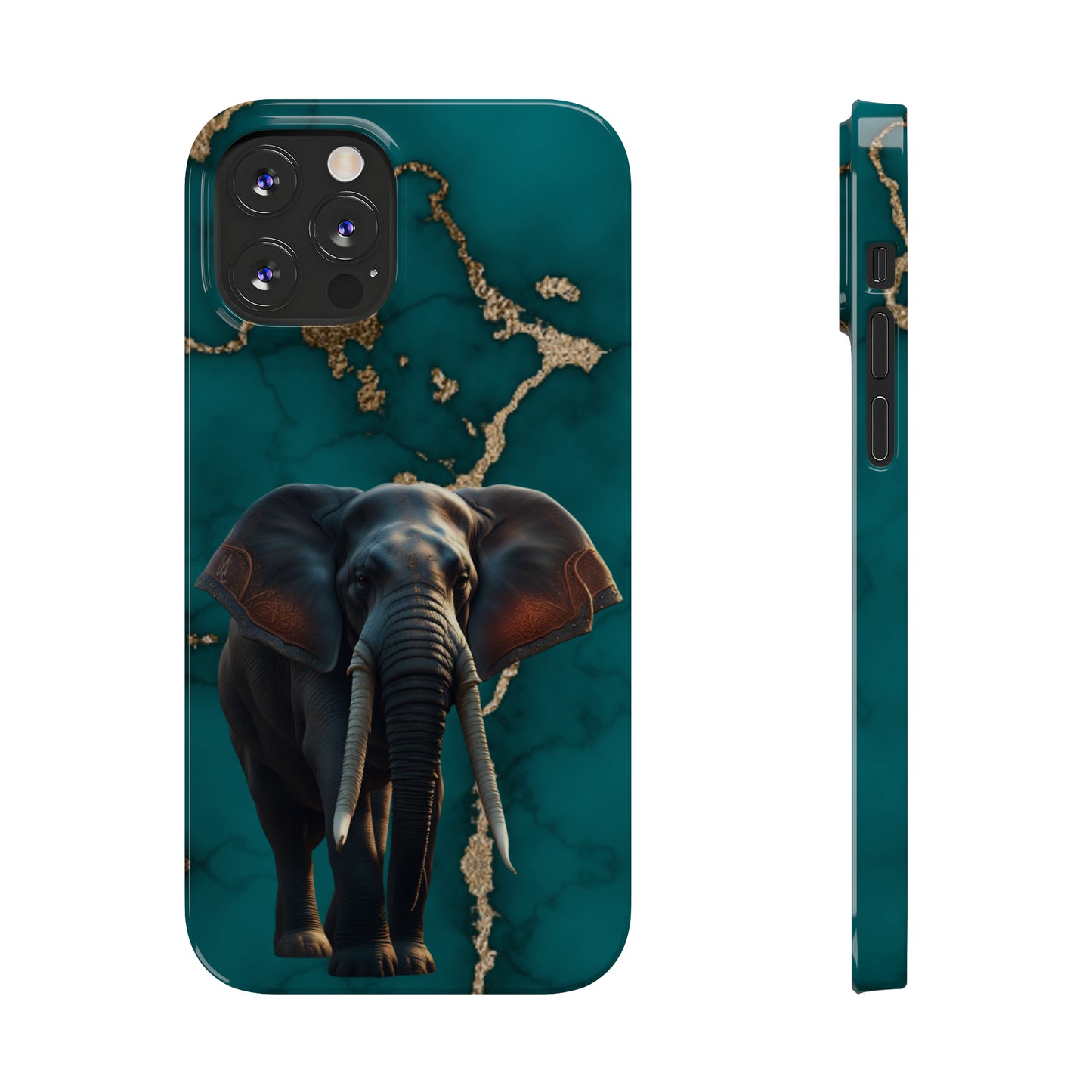 Marble Elephant Slim Phone Case