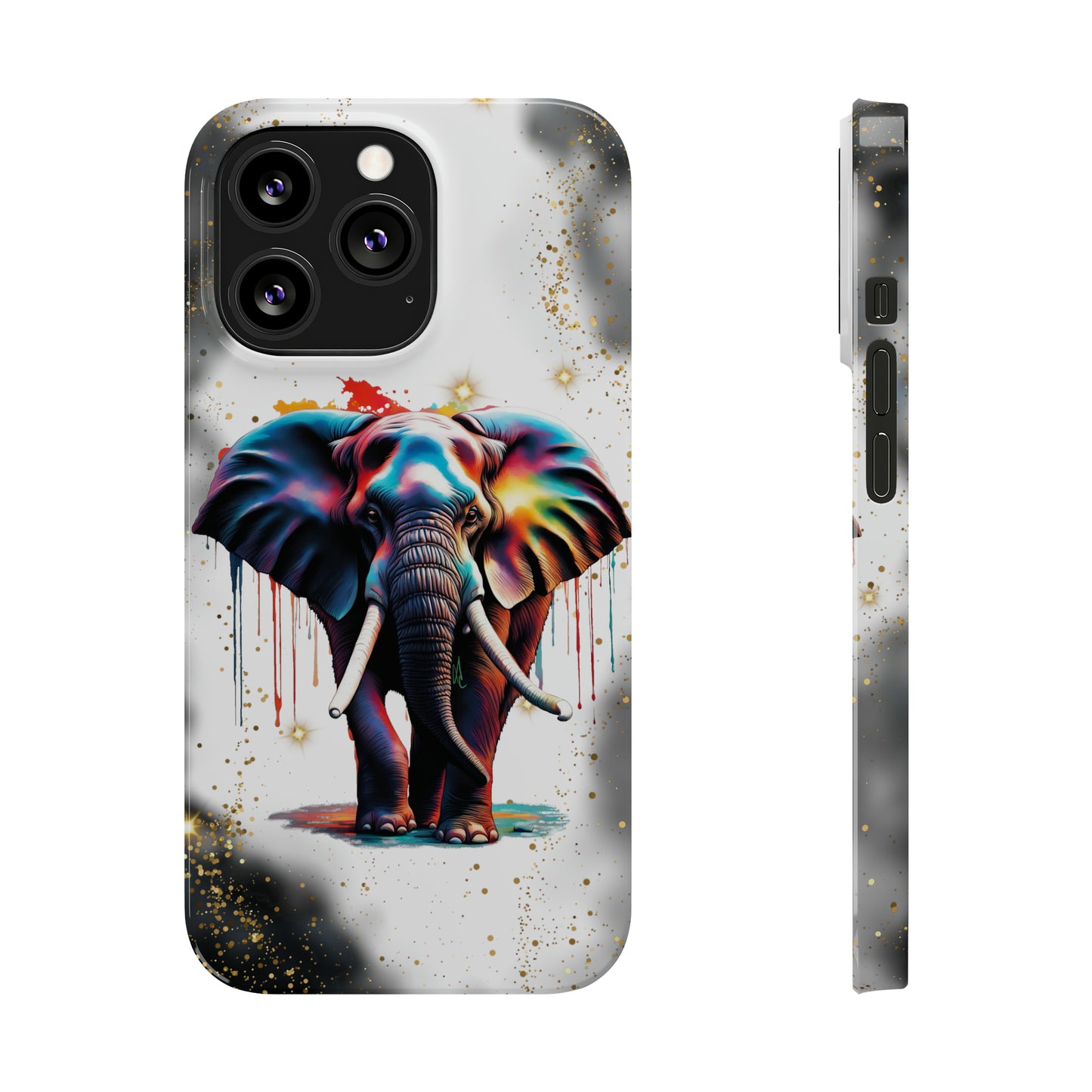 Glitter Elephant Slim Phone Case