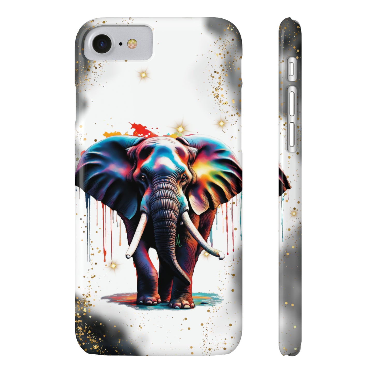 Glitter Elephant Slim Phone Case