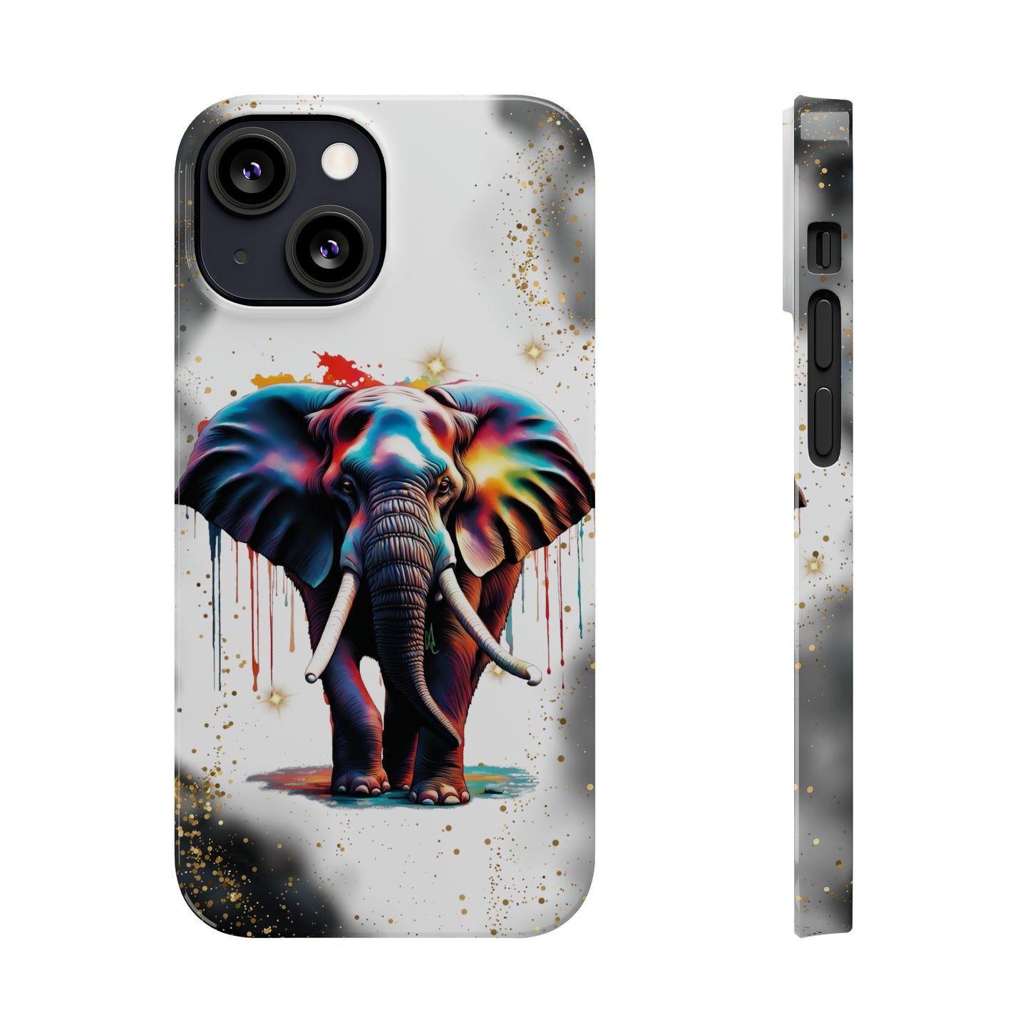 Glitter Elephant Slim Phone Case