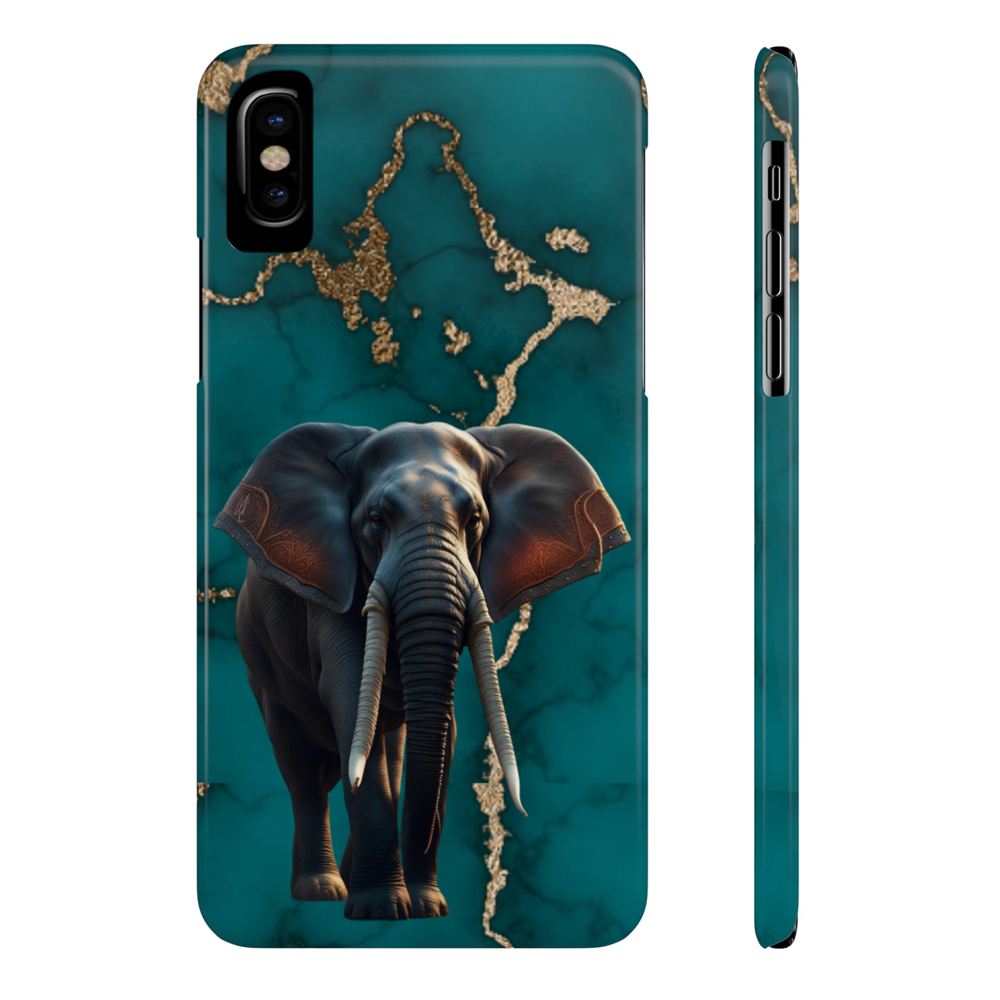 Marble Elephant Slim Phone Case