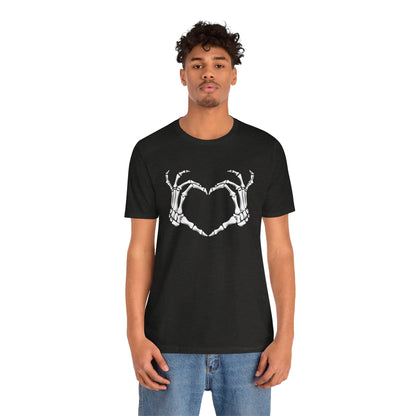 Skeleton Hands Heart Short Sleeve Tee