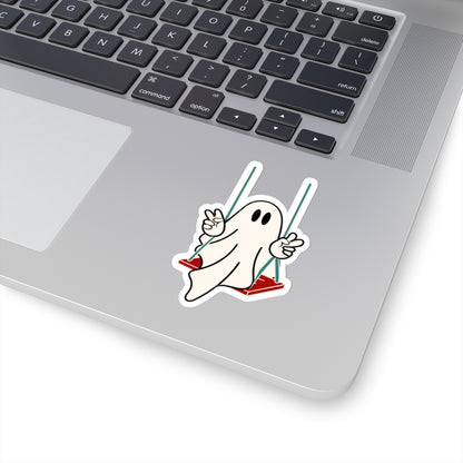 Ghost on a Swing Kiss-Cut Sticker