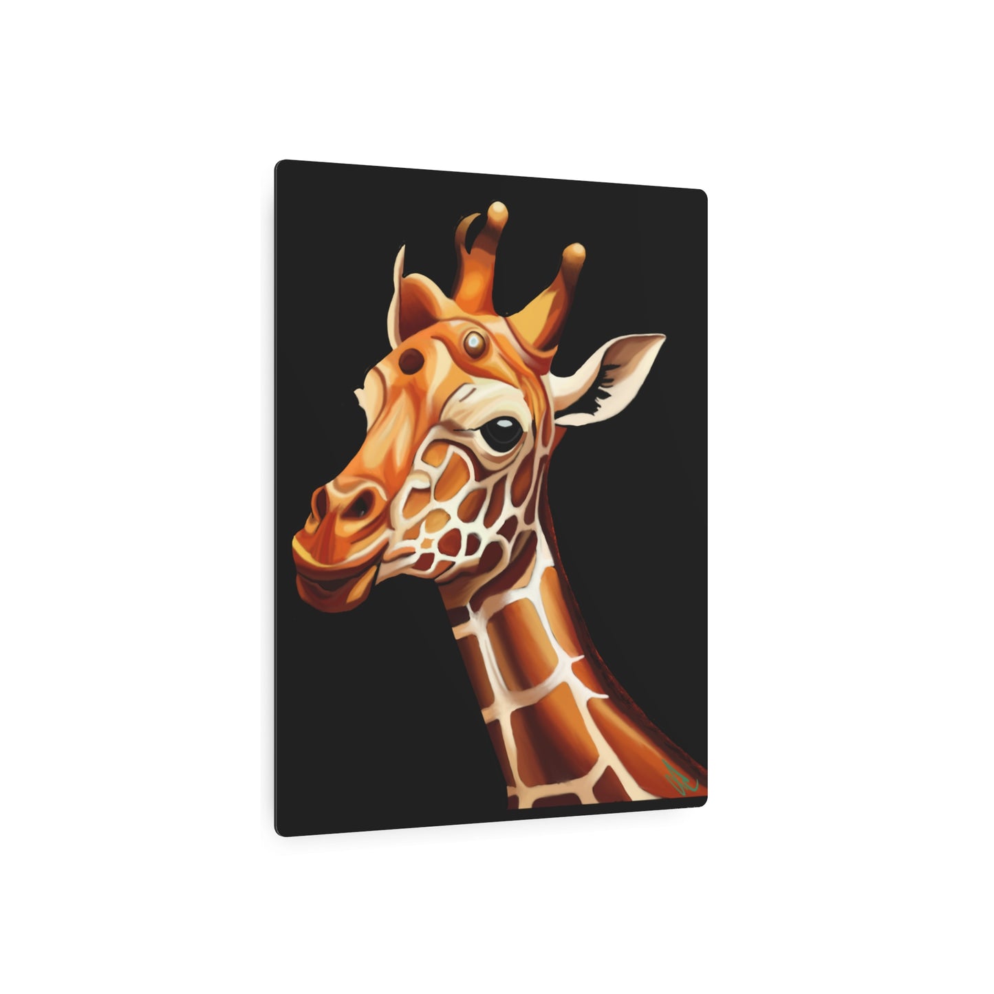 Giraffe Metal Art Sign