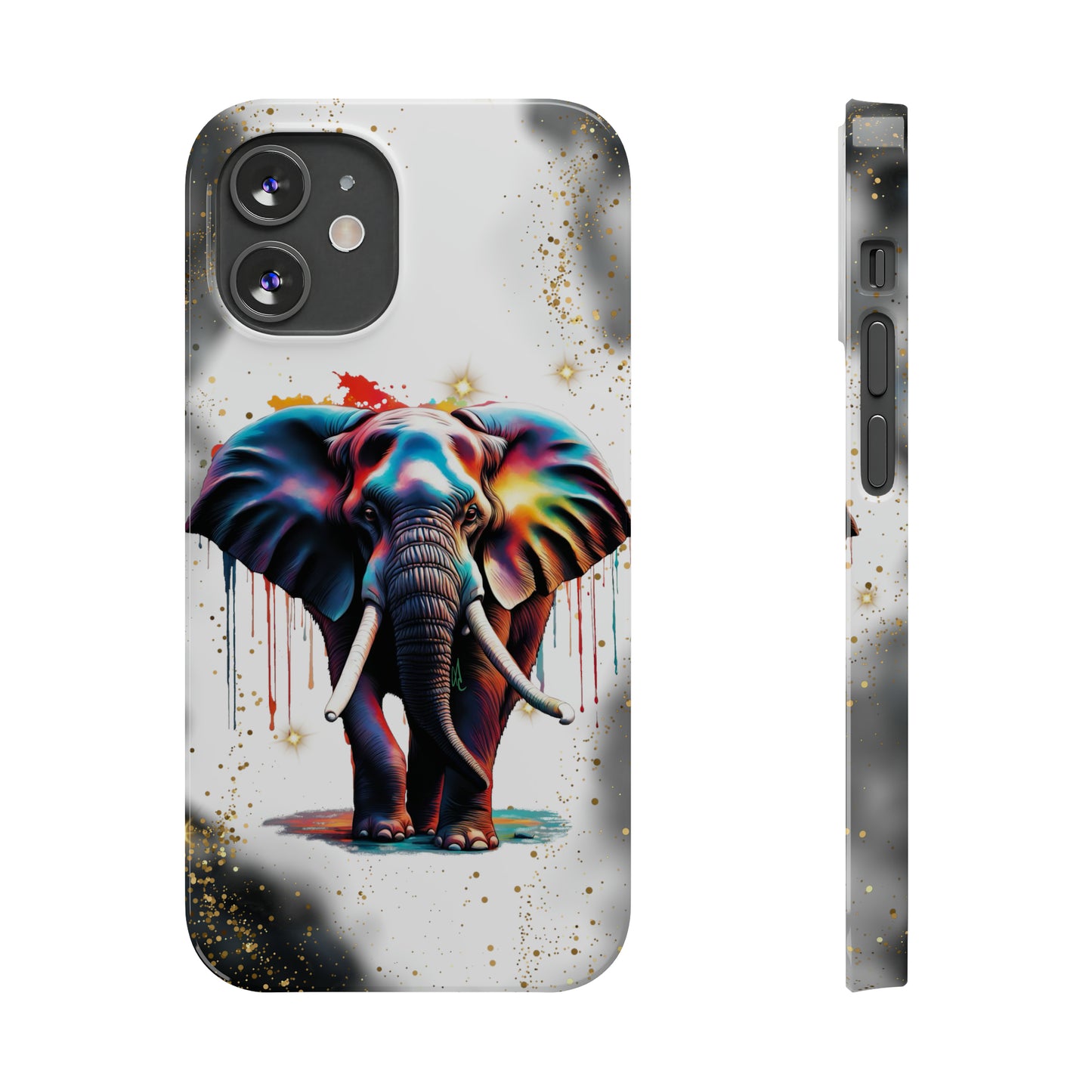 Glitter Elephant Slim Phone Case