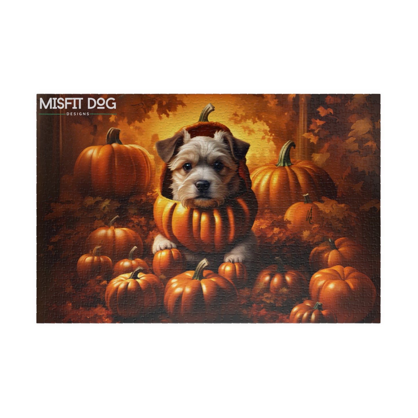 Limited Edition 1014 - Piece Pumpkin Puppy Puzzle