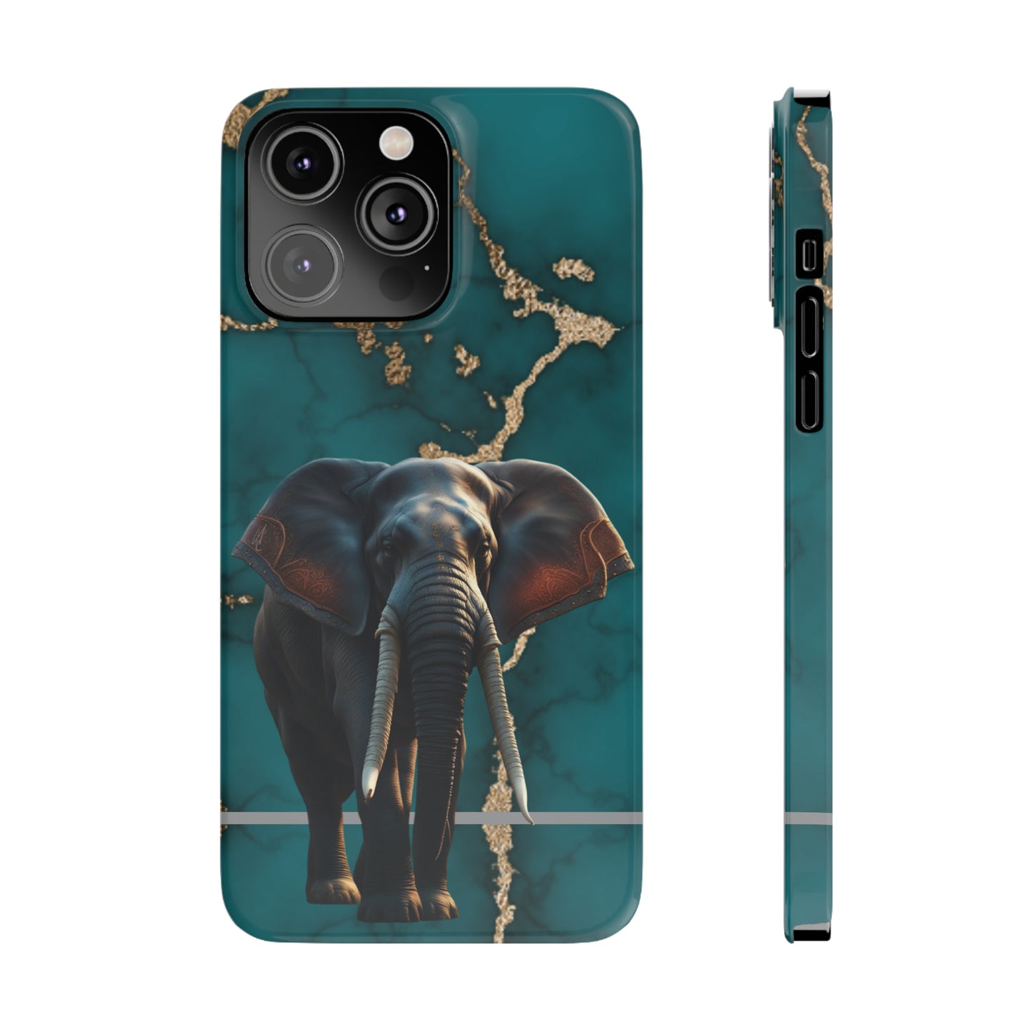 Marble Elephant Slim Phone Case