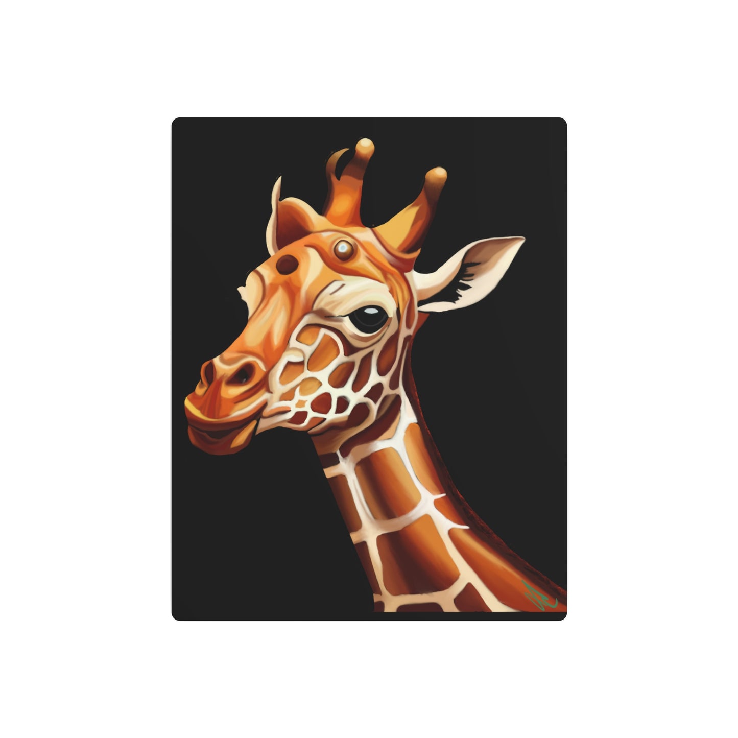 Giraffe Metal Art Sign