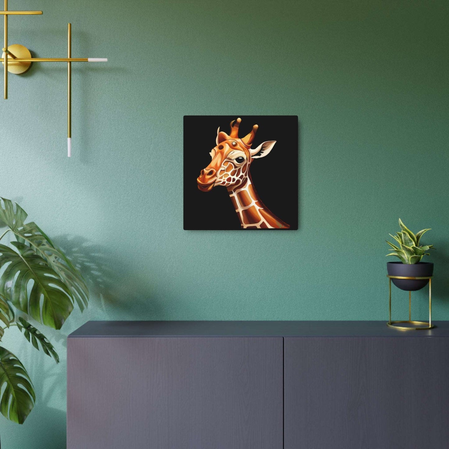 Giraffe Metal Art Sign